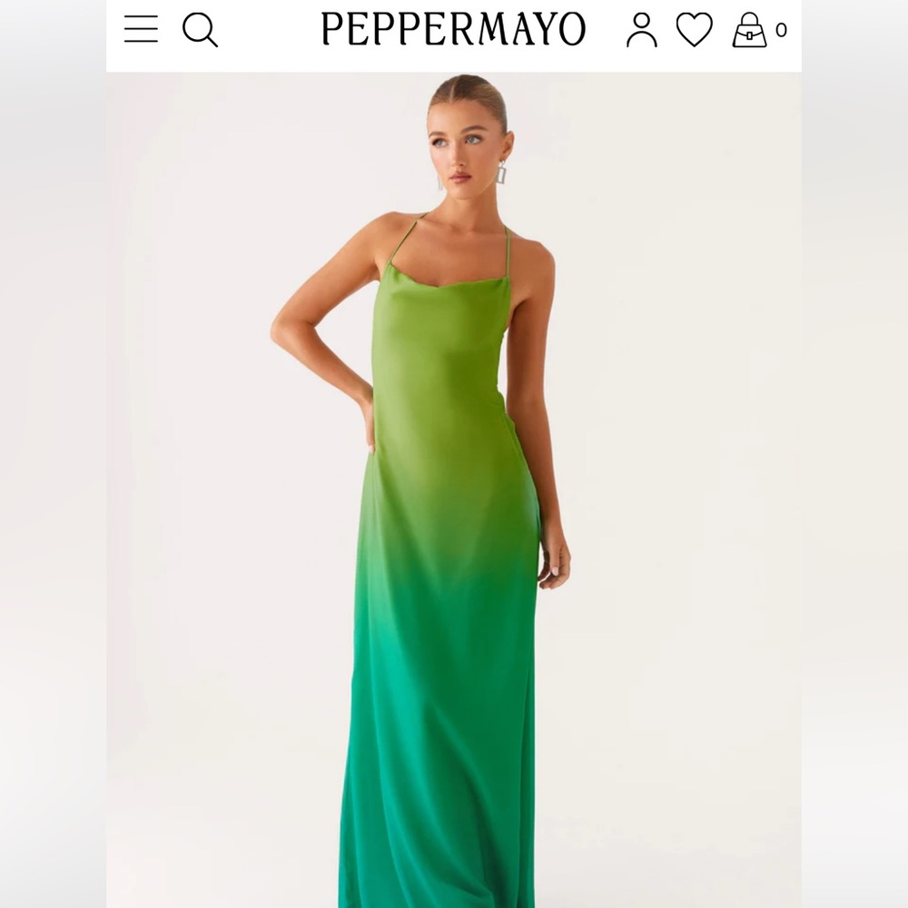 Peppermayo Green Gradient Maxi Dress